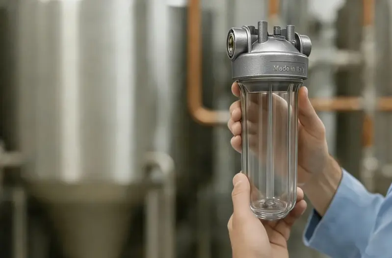 Sediment filtration for beverage water treatment