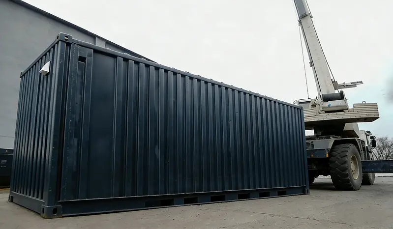 Containerised emergency water system layout