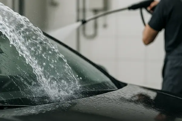 Sediment filter for car wash inlet water